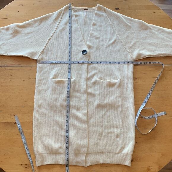 FREE PEOPLE | 'Irreplaceable' Long Cardigan - [size Small in Ivory] - Picture 9 of 12